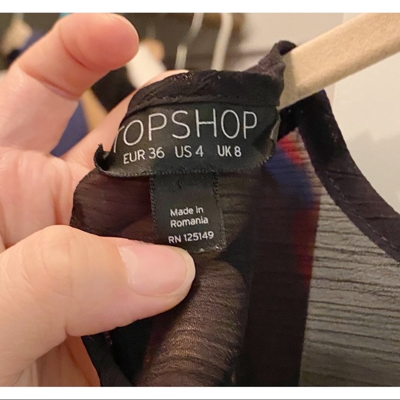 Topshop flute crinkle sleeve blouse - Picture 2 of 2